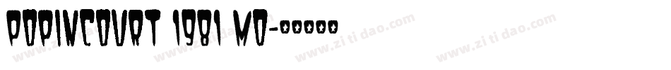 Popincourt 1981 Md字体转换